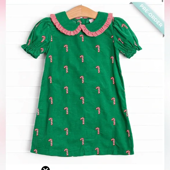 green emerald velvet dress Cute Winter Dresses | Girls Candy Cane Tutu Dress